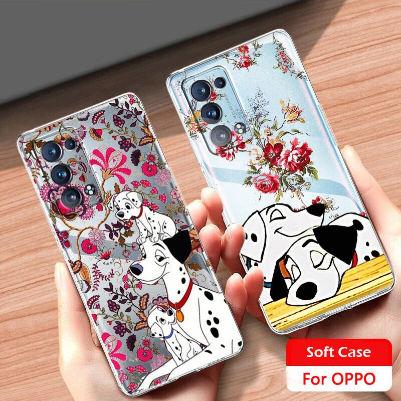 

Disney Cute Art Dalmatians For OPPO Find X5 X3 F21 Neo Lite A96 A57 A74 A76 A72 A55 A54S A53 A53S A16 S A9 Transparent Cover