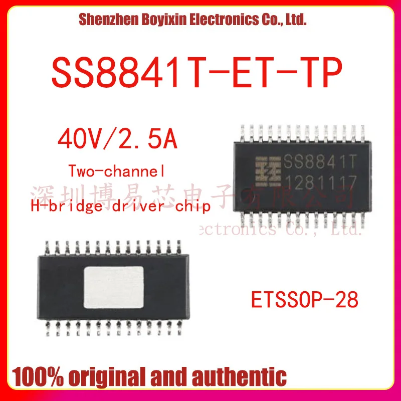 

Original genuine SS8841T-ET-TP ETSSOP-28 40V/2.5A two channel H-bridge driver chip