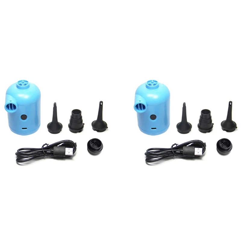 

Top!-2X Portable USB Electric Air Pump Air Mattress Boat Sofa Auto Air Inflatable Pump For Car Camping Inflator