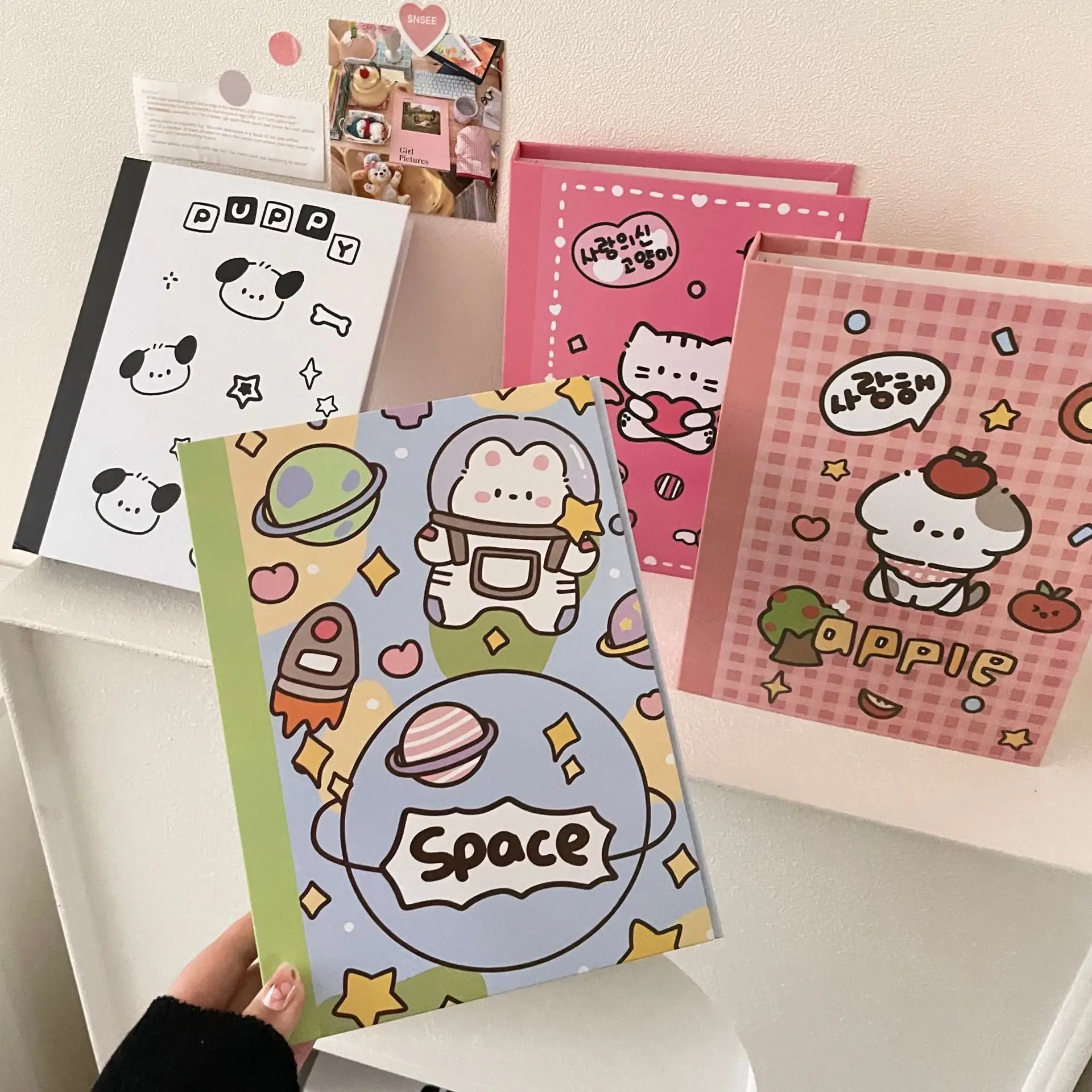 

IFFVGX Kawaii A5 Kpop Binder Photocard Holder Photo Card Collect Book Photo Album Hardcover Student School Notebook Stationery