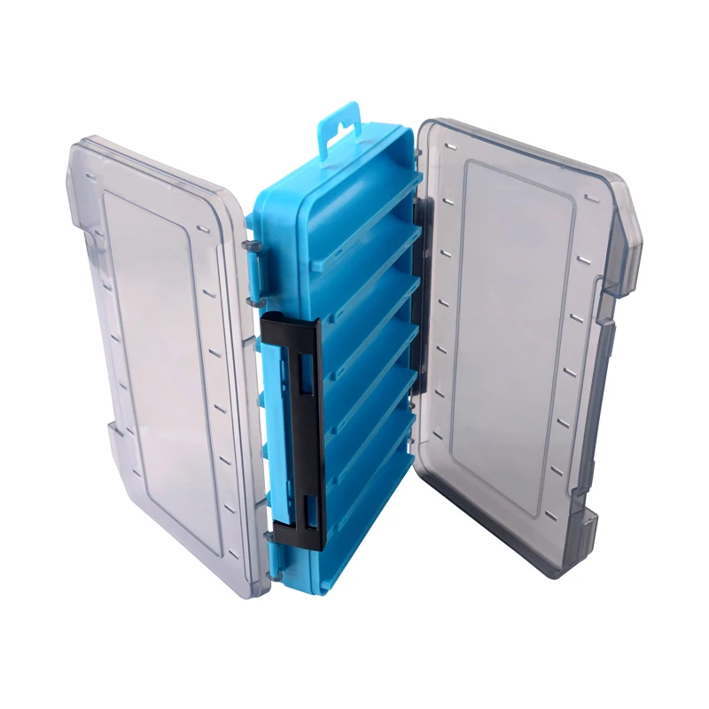 

20cm Double Sided Organizer Fishing Tackle Box Plastic Case Fishhook Bait Carp Fishing Accessories Storage Box Sea Pesca Lure