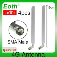 eoth4pcs 4g lte antenna 5dbi sma male connector plug antenne router external repeater wireless modem antene