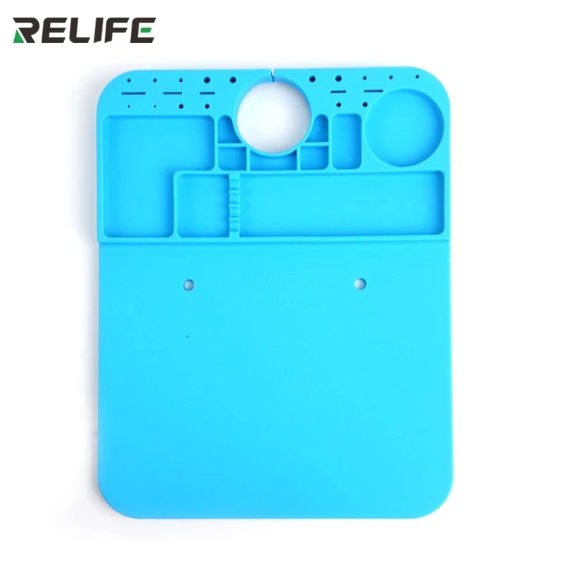 

New RELIFE High Insulation Pad Super Silicone Micro Soldering Mat Suit for All B1 Microscope Base RL-004M With Storage Slot