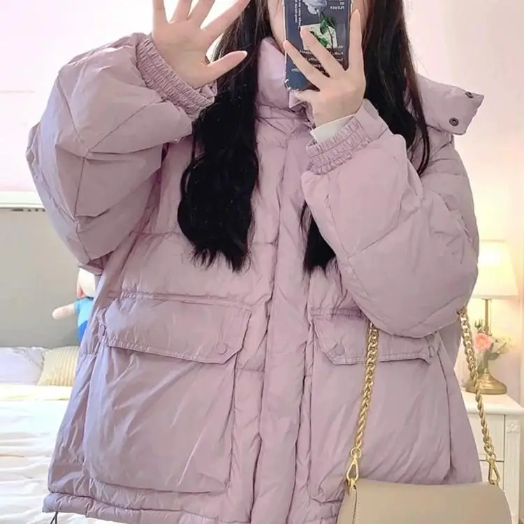 Женский пуховик для старшеклассников новинка 2024 маленькая утолщенная милая