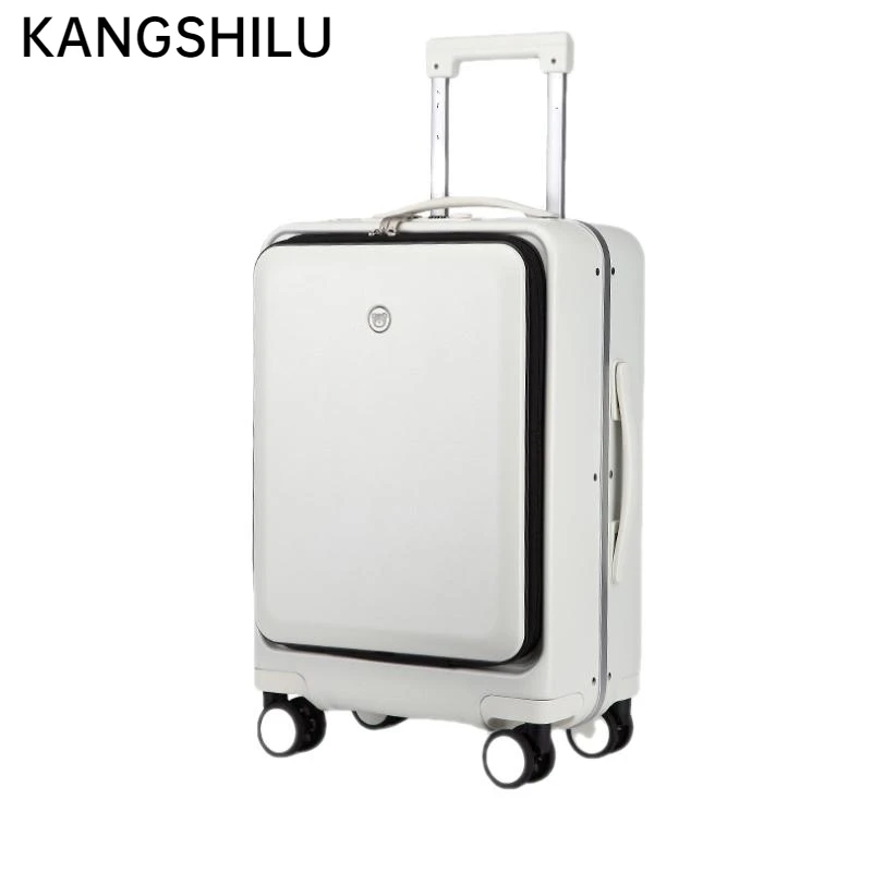 

KANGSHILU Aluminum Frame 20 Inches Travel Suitcases Universal Wheel Trolley PC Box Trolley Luggage Bag Men's Business Carry Ons