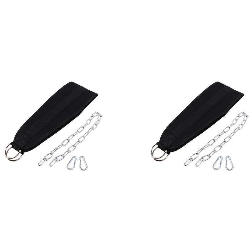 

2X Fitness Equipments Dip Belt Weight Lifting Gym Body Waist Strength Training Power Building Dipping Chain Pull Up