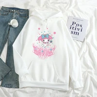 sanrio y2k aesthetic hoodies girls clothes women sweatshirt autumn oversized pockets long sleeve my melody hooded pullovers