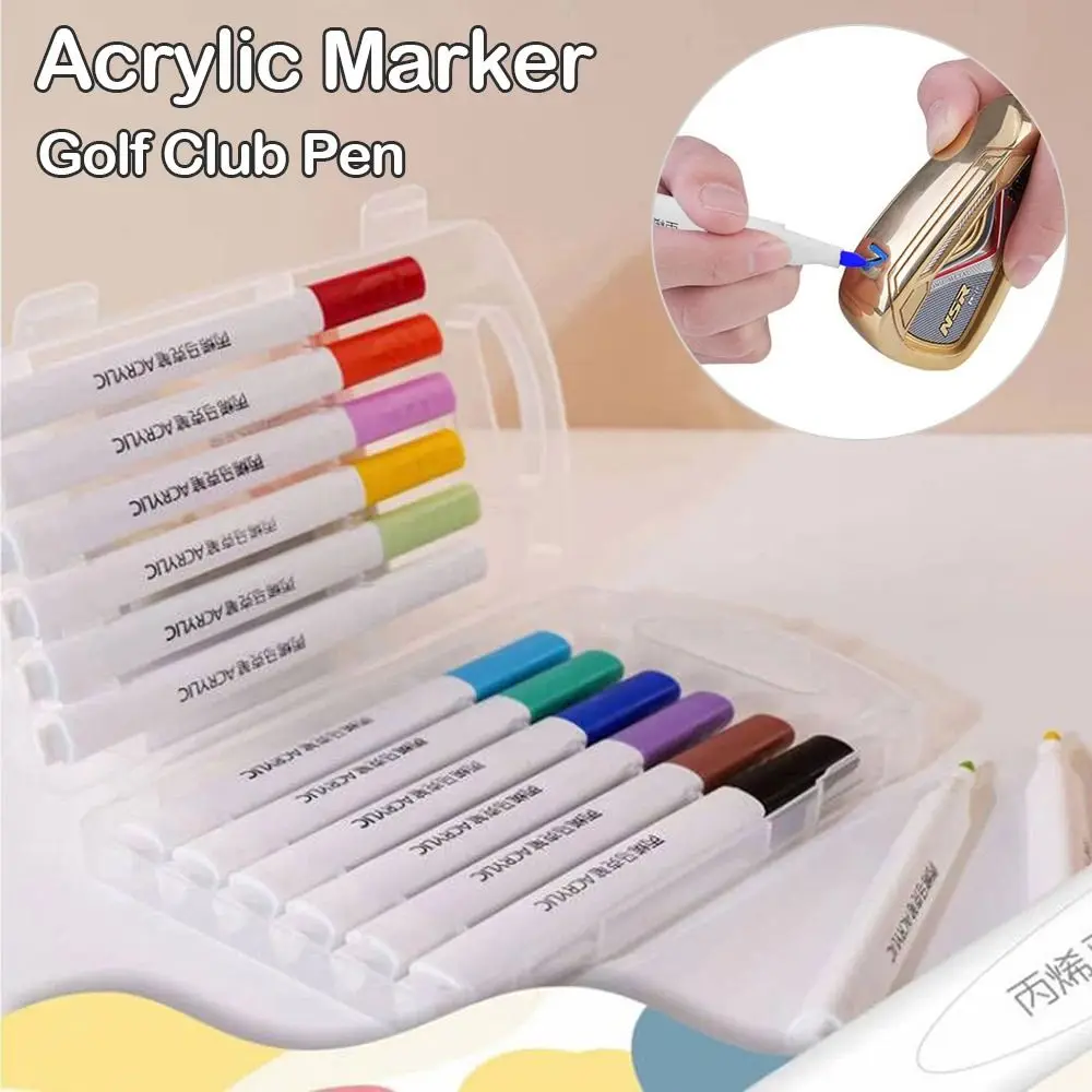 

12Pcs/Set Multicolor Waterproof Golf Accesoires Covering Power Golf Club Pen Color Changing Pen Acrylic Painter Ink Pen