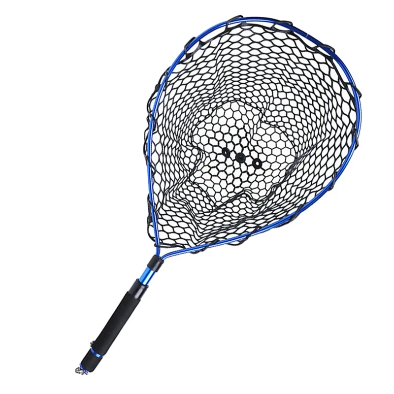 

Fly Fishing Net Folding Dip Net Outdoor Fishing Non-Slip Aluminum Alloy Pole Handle Large Catching Fish Mesh