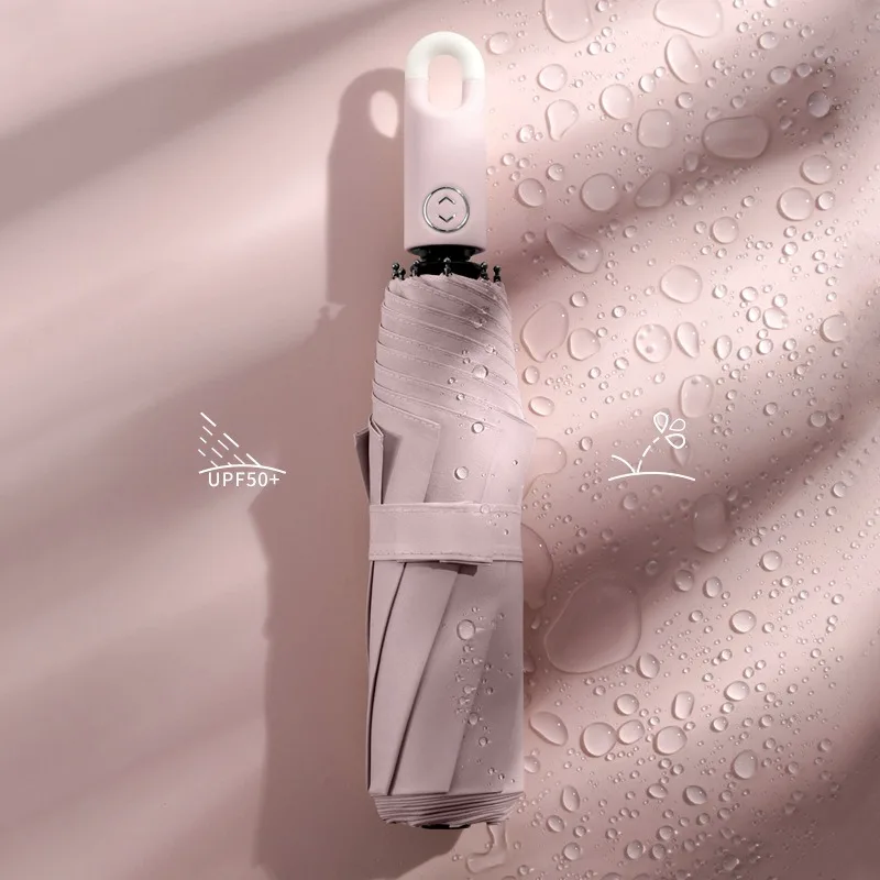 

New Umbrella Automatic Male Female 3 Folding Windproof Women Sun UV Parasol Lady Luxury Men Business Umbrella Rain