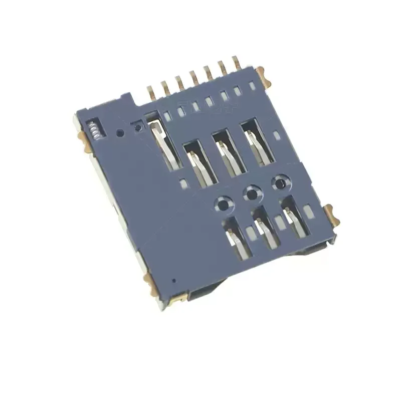 Фото YYT 10 шт. 7P MICRO SIM держатель карты мобильного телефона 1,35 мм высокий самоэластичный 7P самоэластичный с переключателем №3