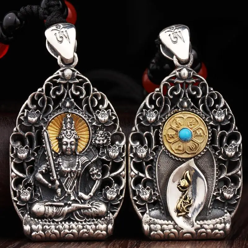 

SP ретро-подвеска Будды натальный Зодиак Хранитель Бог тысяча рук Гуаньинь большой день Rulai мужской кулон Полые Подвески Мужчины