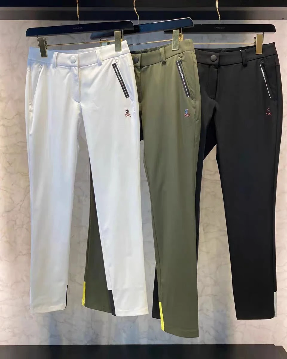 

Lona Golf Clothing Women's Contrast Cropped Pants Spring And Summer Thin Slim-fit All-match Pants