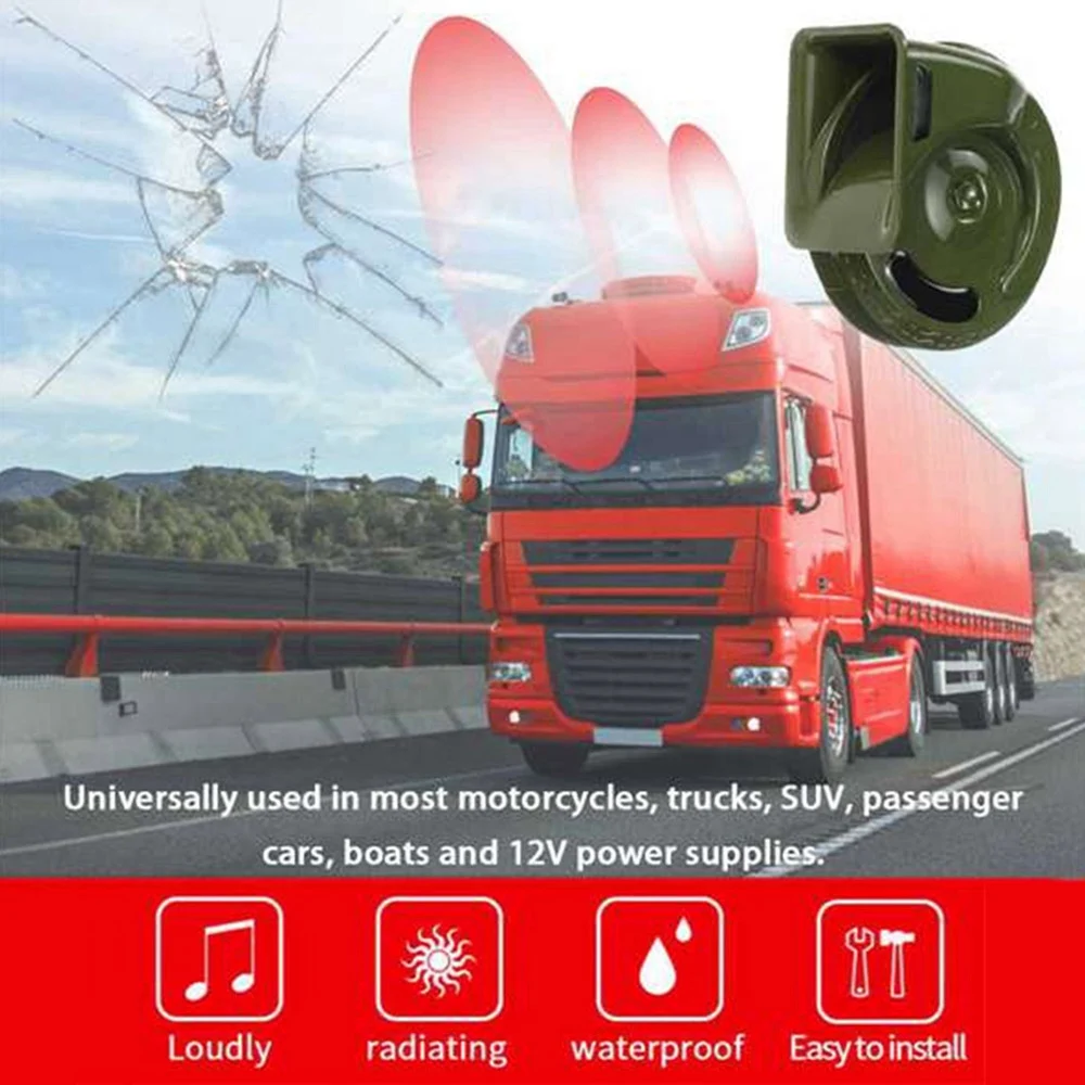 2 шт. 300 дБ 12 В воздушный звуковой сигнал для автомобиля электрический в виде