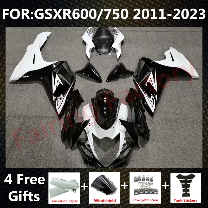 

Комплект обтекателей для GSXR600 750 GSXR 600 GSX-R750 K11 2011 2012 2013 2014 2015 2016 2017 2018 2019 2020 2021 Обтекатели Черный Белый