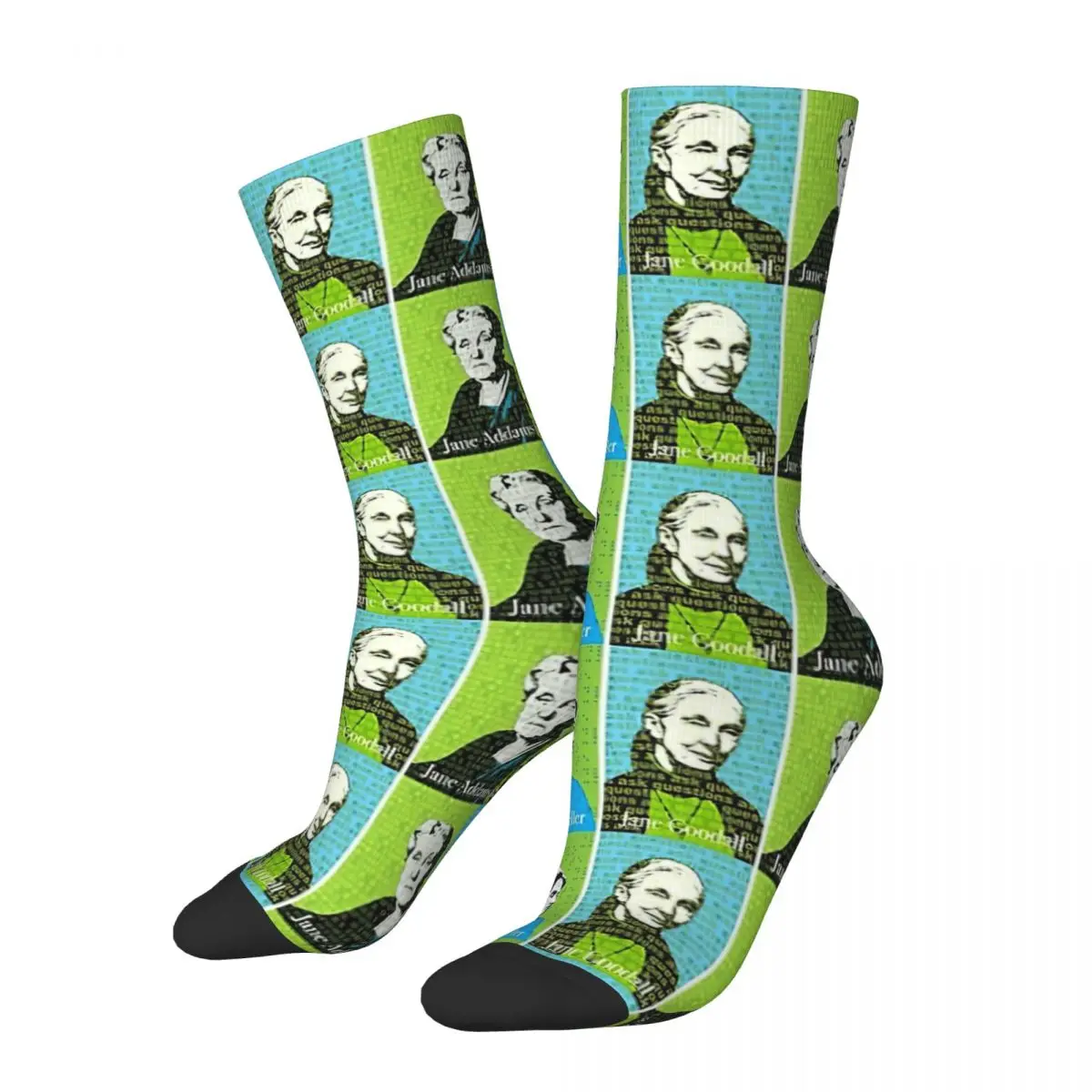 Feminist Blue And Green Adult Socks,Unisex socks,men Socks women Socks