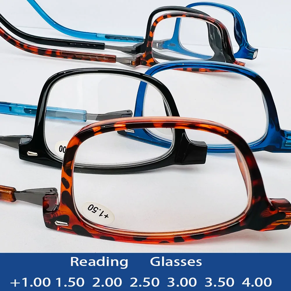 

Portable High-grade Reading Glasses TR Material Hanging Neck Adjustable Men And Women Readers Gafas +1.00 1.50 +2.00 +2.50 +3.00