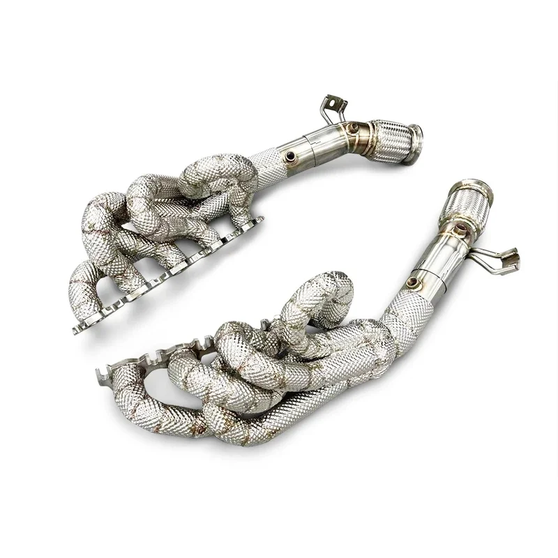 Автомобильная выхлопная труба из нержавеющей стали с теплозащитным экраном