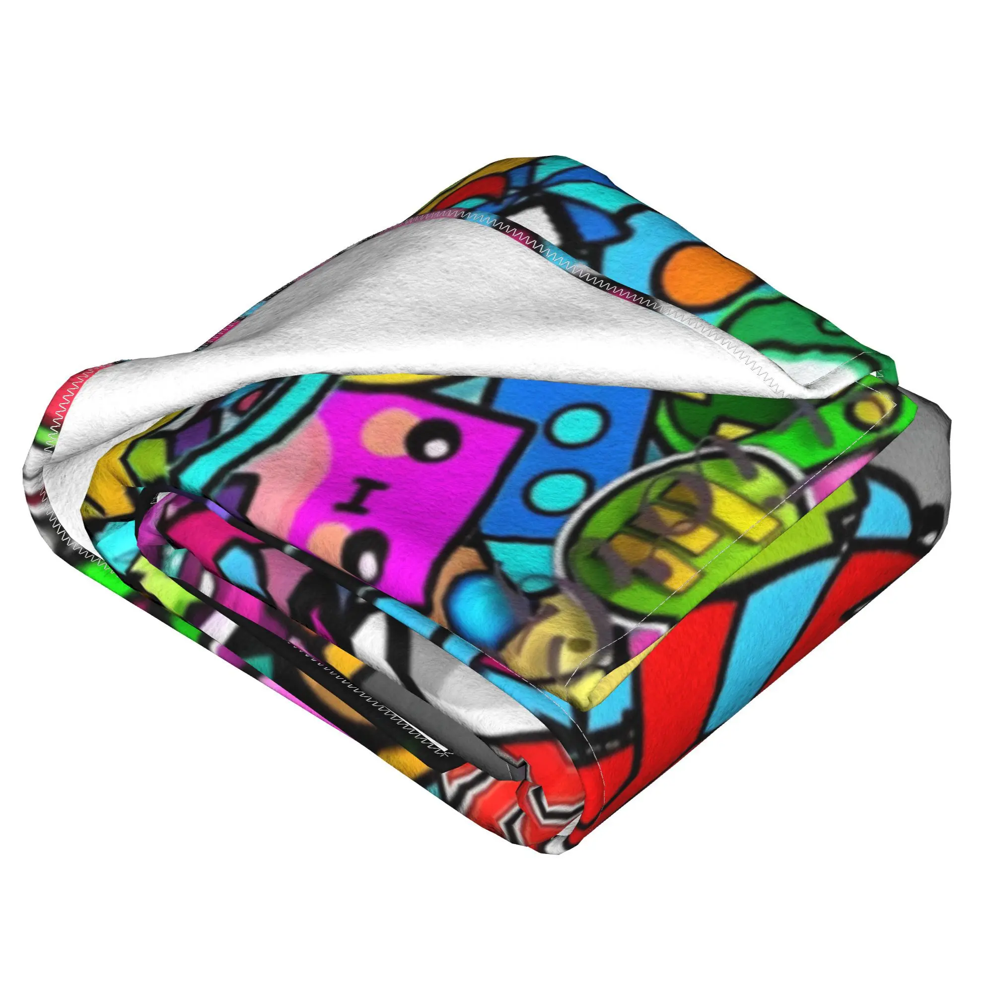 Геометрическое одеяло для видеоигр ультрамягкое бархатное в подарок