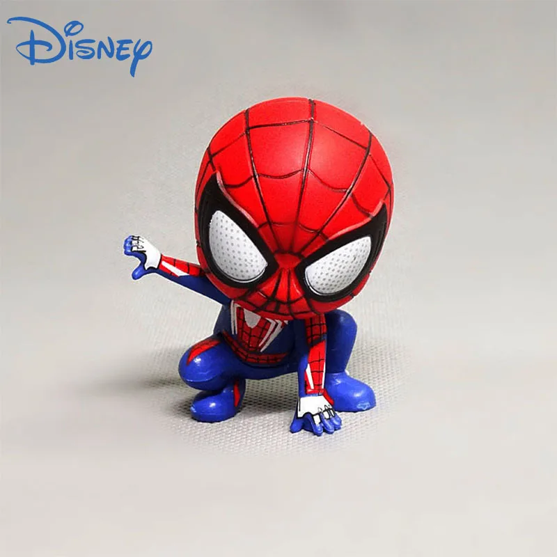 

8cm Disney Marvel Spiderman figure Doll Cake Decoration Cartoon Cute PVC Action Figure Toys for Children Children's Gift