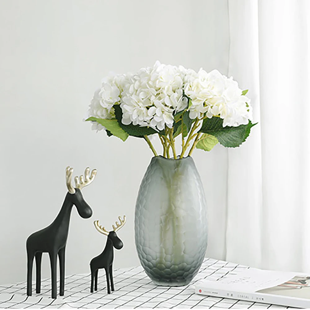 Hydrangea Silk Flowers Pink Artificial 45cm Fake Bouquet Flower Arrangements Home Wedding Centerpieces Decor