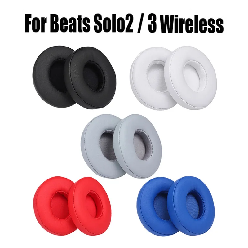 For Beats Solo3 Wireless Headphone Earpads Black Printing