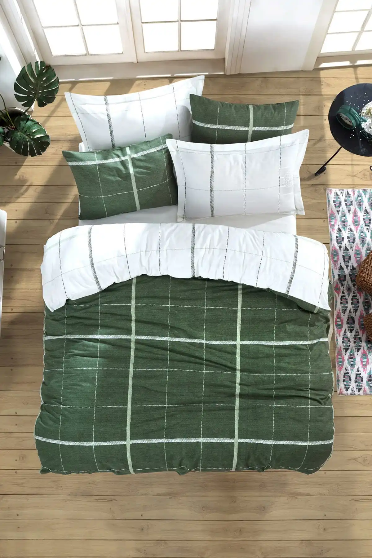 

Домашний текстиль, 100 натуральный хлопок, двойной индивидуальный комплект пододеяльников Maya Green