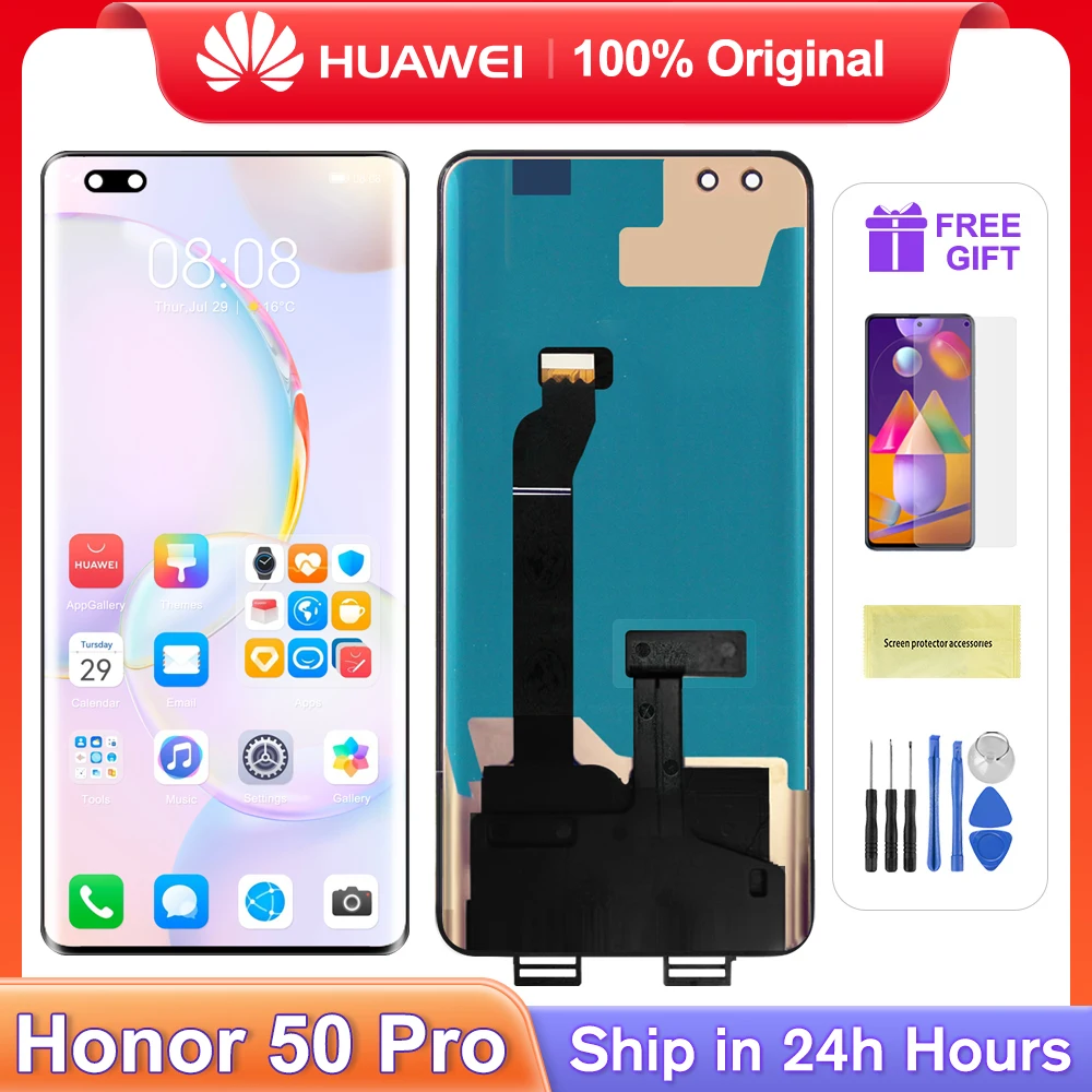 

100% протестированный оригинальный 6,72 дюймовый для huawei honor 50 Pro, ЖК-дисплей, сенсорный экран, дигитайзер, запасной дисплей, ЖК-экран