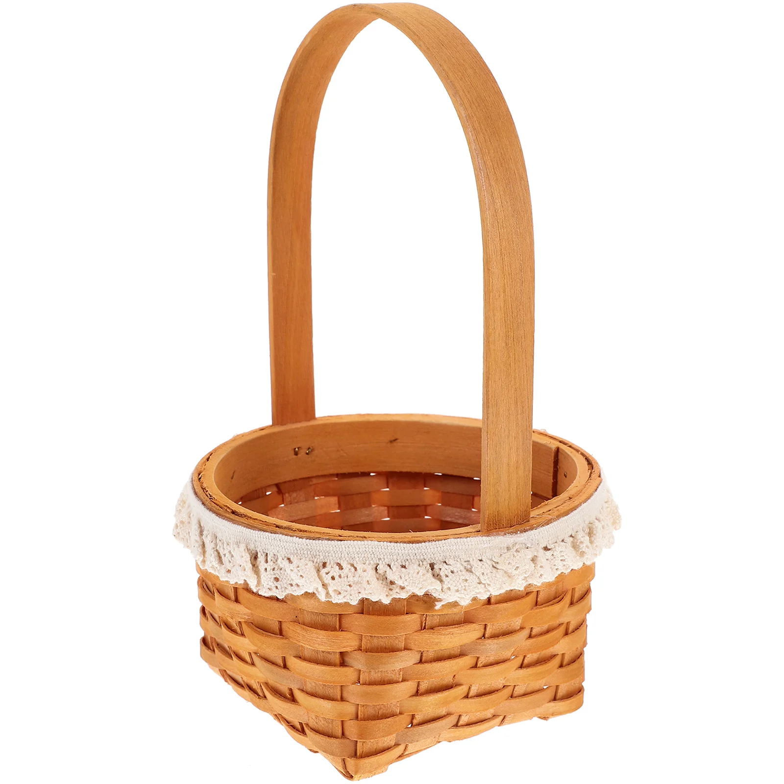 

Lace Design Premium Exquisite Practical Creative Wood Basket For Gifts Wooden Baskets For Gifts Small Easter Basket for Party