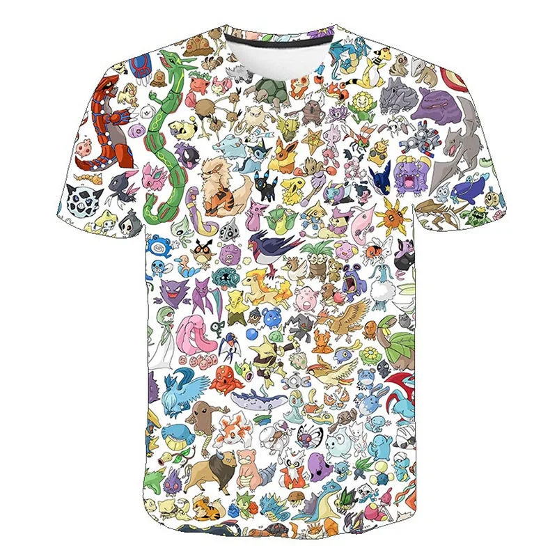 

Super Cool Funny Cartoon Fashion Pikachu 3D T Shirt Kids Kawaii Harajuku T-shirt Kids Anime Tshirt Children Tops Boys Girls Tees