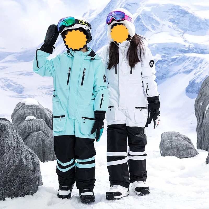 2022 new boys' and girls' ski suit keep warm and breathable one-piece snowsuit Ski Jumpsuit Waterproof Windproof Snowboard Suit