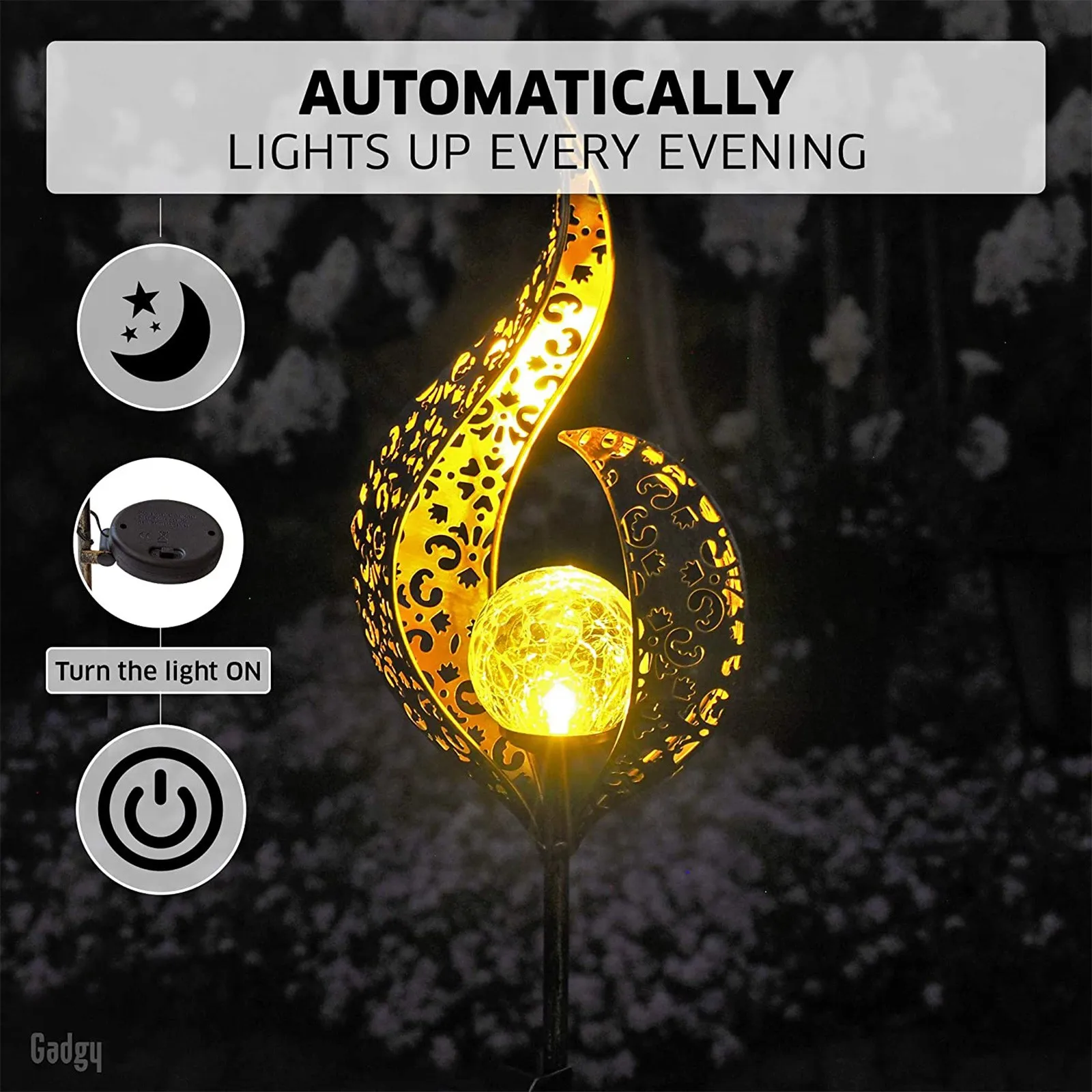 Солнечные фонарики с пламенем 2 шт. |