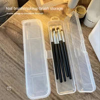 nail art tool rectangular nail storage box manicure pen brush scissors polishing strip storage empty box nails accessories 1pc