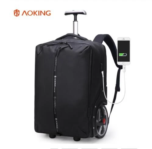 Men Travel trolley bags Rolling Luggage backpack bags on wheels wheeled backpack for Business Cabin carry on Travel trolley bag