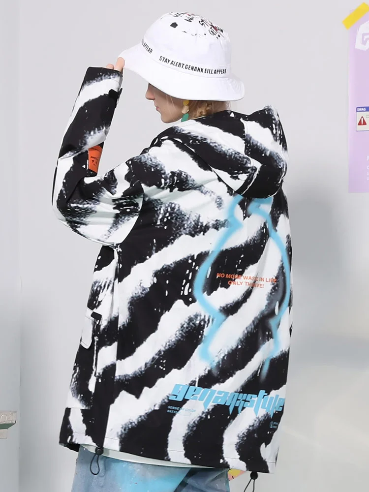 Модная брендовая куртка Genanx с молнией женский тонкий трехмерный Свободный Топ