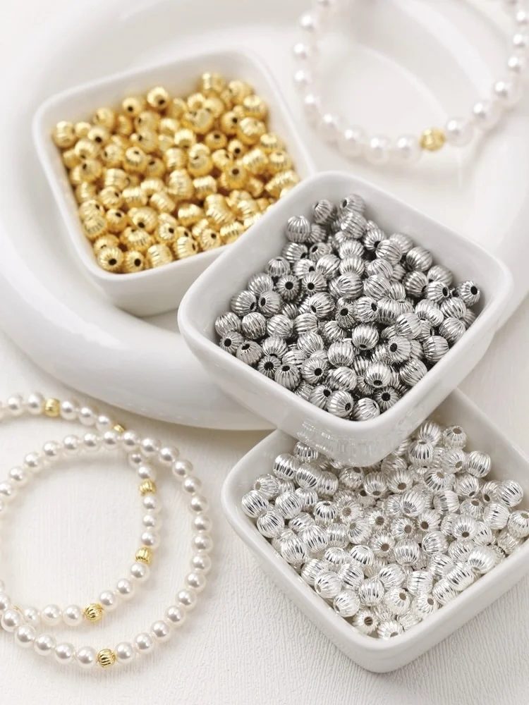 Сохраняющие цвет 8-каратного золота загорнутый фонарь бусины с тыквенным узором