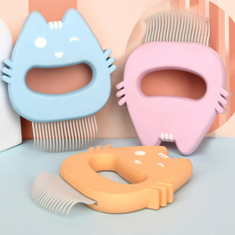 

Mini Pet Grooming Comb Cat and Dog Hair Revoming Brush Plastic Pets Self Cleaning Hairbrush Delousing Massager for Cats
