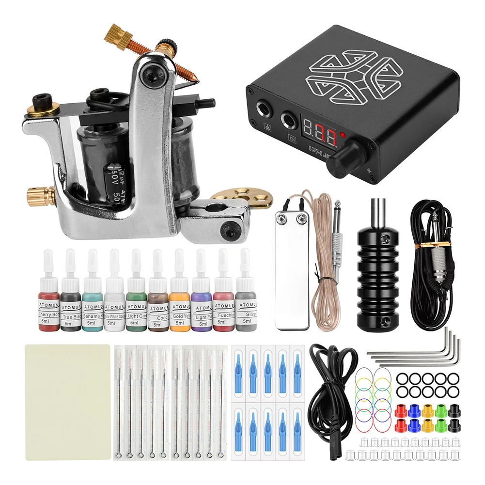 

Tattoo Pen Kit Machines Set Tattoo Fog Coil Machine Consumable Total Set For Tattoo Beginners Artist