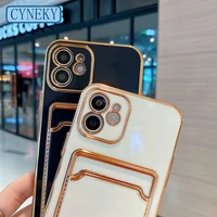 cyneky luxury card holder phone tpu wallet soft back cover shockproof case for iphone 13 12 pro mini 11 xs max xr 6 6s 7 8 plus