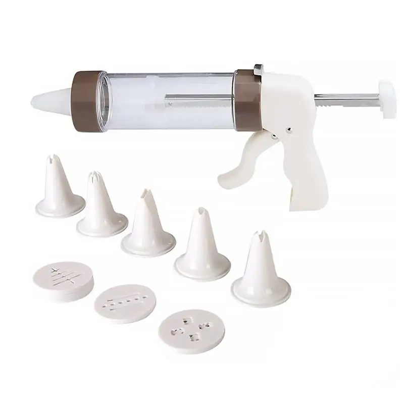 

DIY Biscuit Machine Cookie Maker Icing Cookie Press Set with Stamp and Nozzles Home Bakery Baking Tool