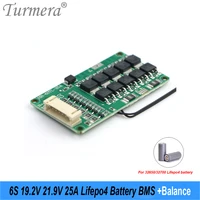 turmera 6s 25a balance bms 19 2v 21 9v lifepo4 battery protected board with ntc use in 18650 26650 32700 33140 lifepo4 batteries