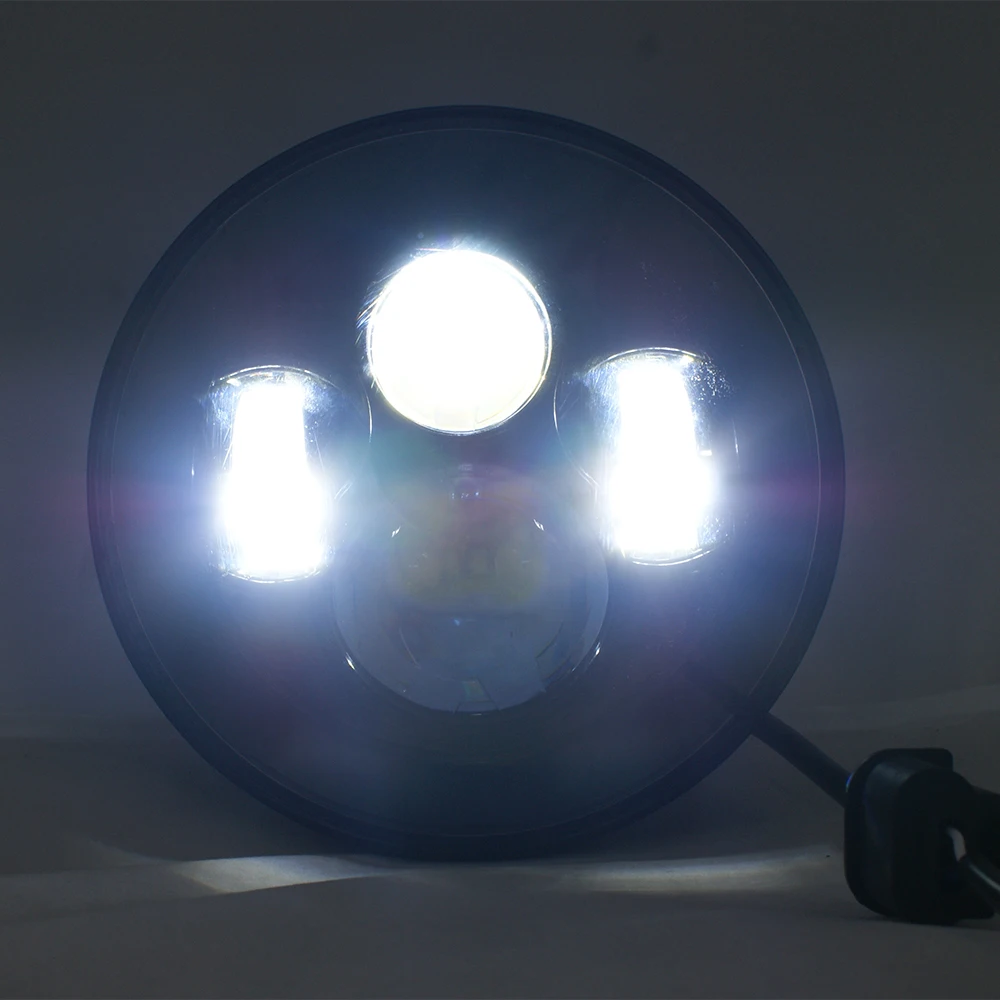 

7-дюймовая фара Lantsun J024 для jeep for wrangler jk, аксессуары, зеркальная фара без зеркального кольца