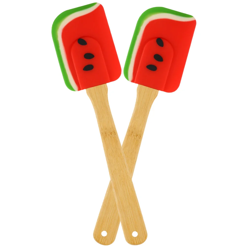 

2pcs Silicone Cake Scraper Practical Cake Cream Spreader Baking Spreader Kitchen Scraper