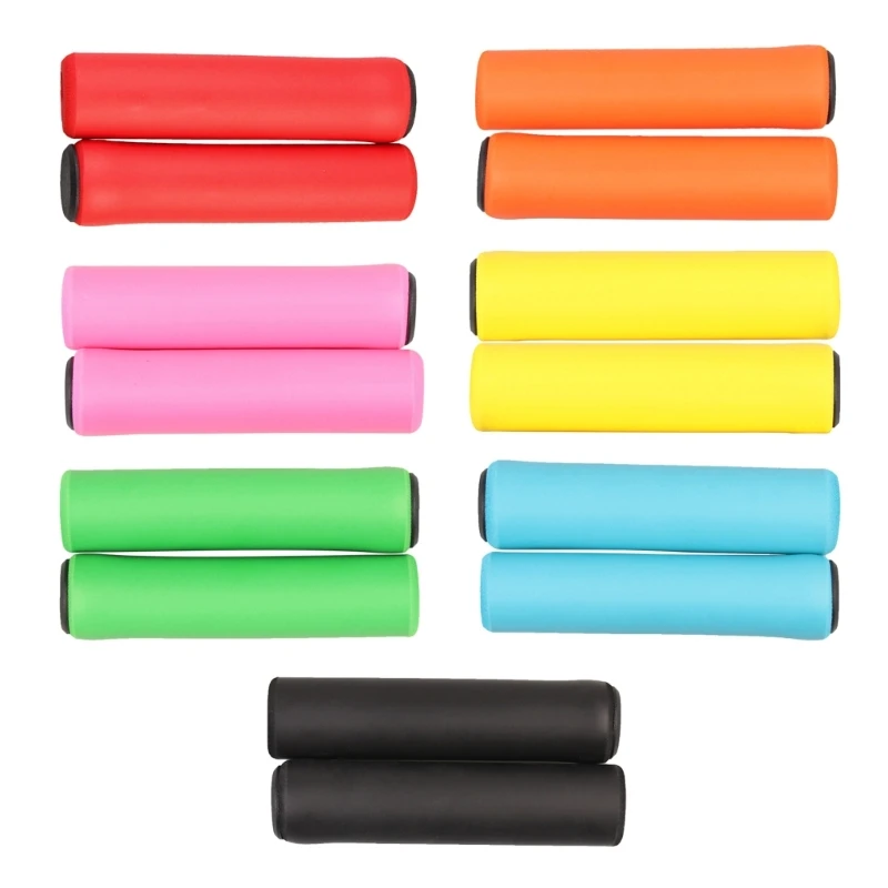 

Bike Handlebar Grips Non-Slip Bicycles Handle Locking Mountain Bike Grips Shock-proof Silicone Bike Grips with End Plugs