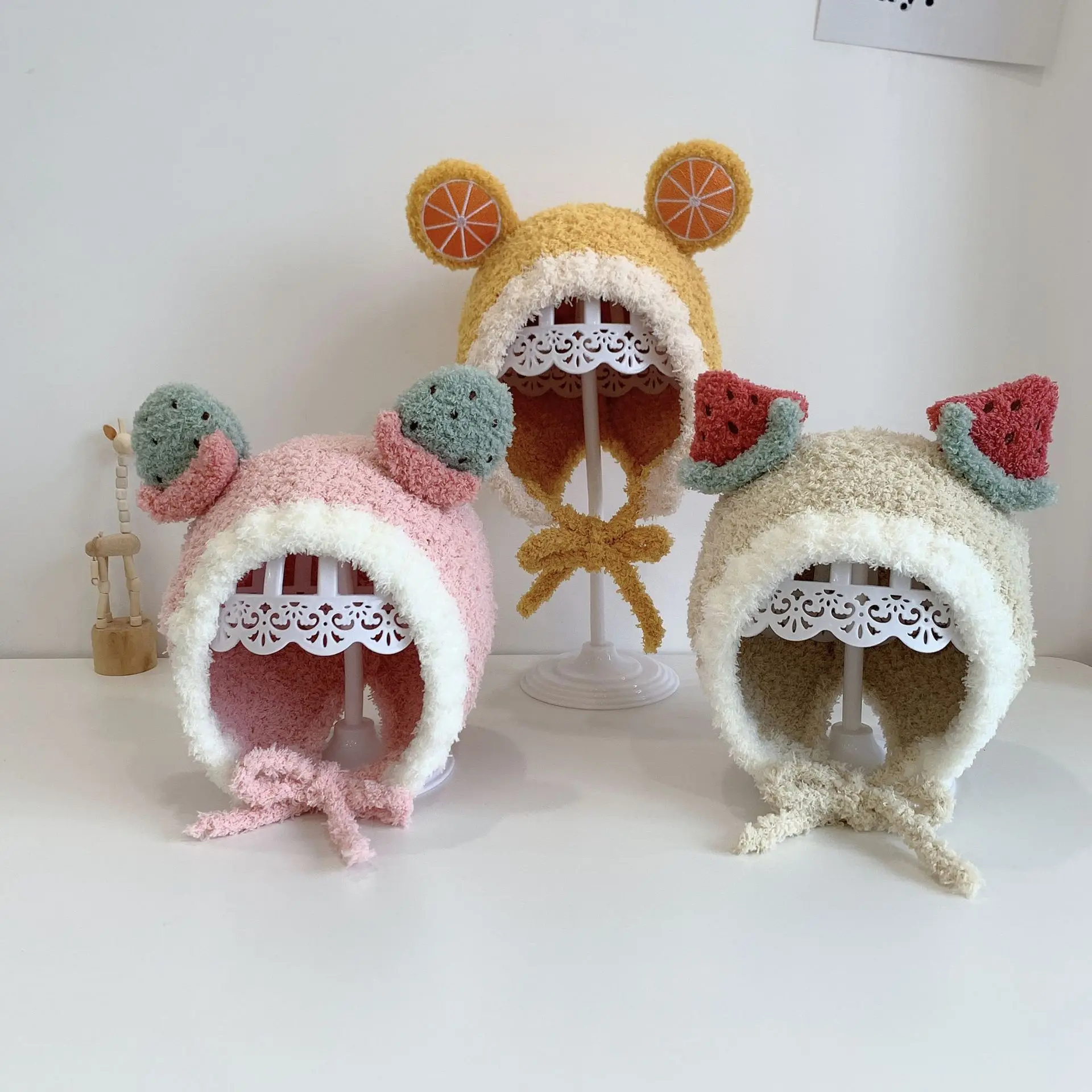 

RiniKinda Baby Winter Cute Cartoon Ears Baby Hat Cap Knit Soft Boy Girl Hat Bonnet Beanie Children Kids Hat Newborn Baby