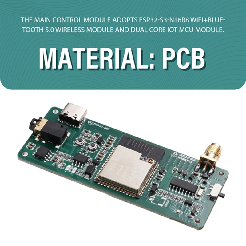 Фото Комплект материнской платы для полночастотного радиоприемника BD3CS-588 SI4732 с ESP32-S3, WiFi+BT5.0, 1,9-дюймовым цветным дисп №5