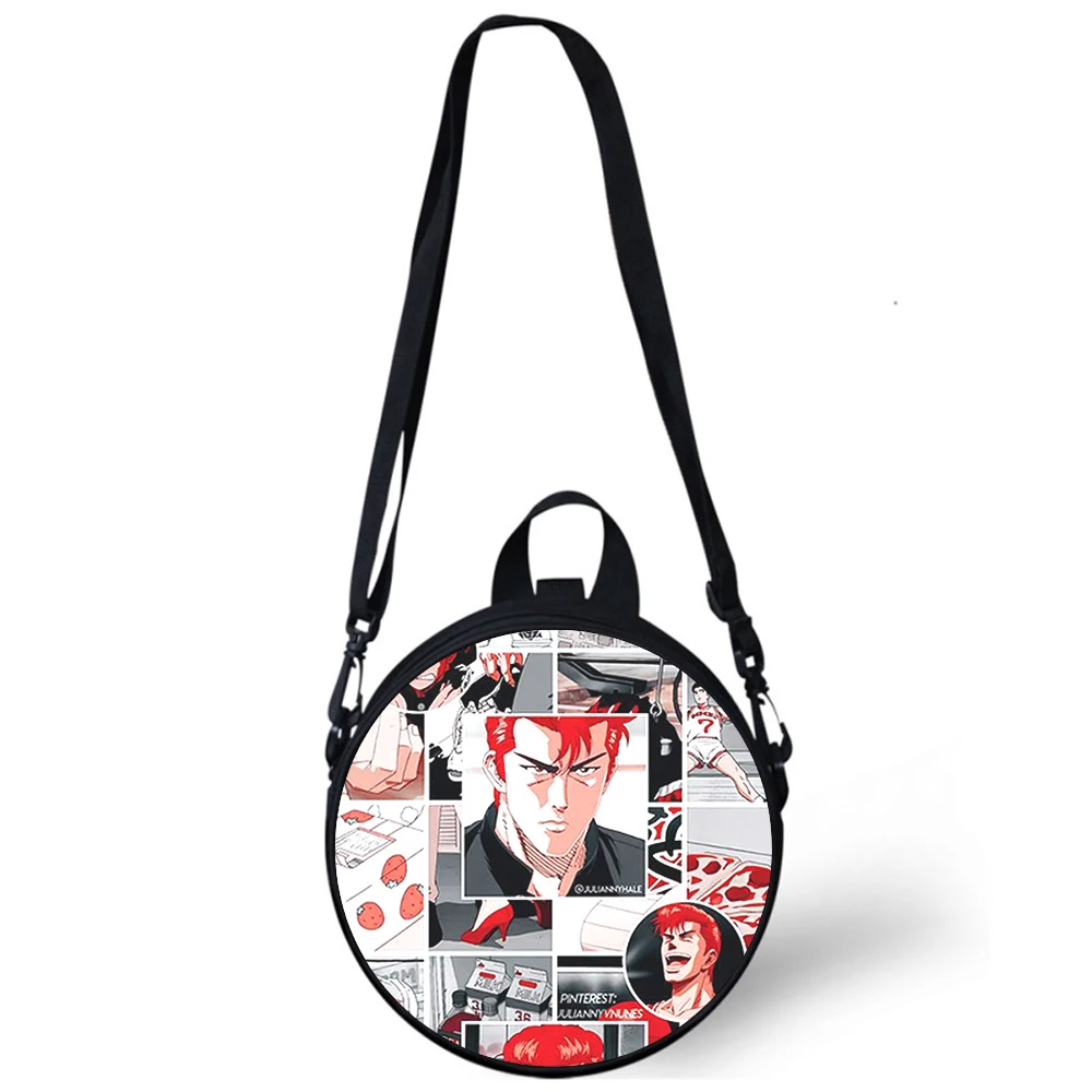 Slam Dunk Anime basketball Child kindergarten Bag 3D Print Crossbody Shoulder Bags School Women Mini Round Bagpacks Rugtas Bag