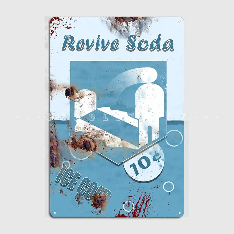 

Quick Revive Soda Metal Plaque Poster Pub Cinema Design Wall Decor Tin Sign Posters