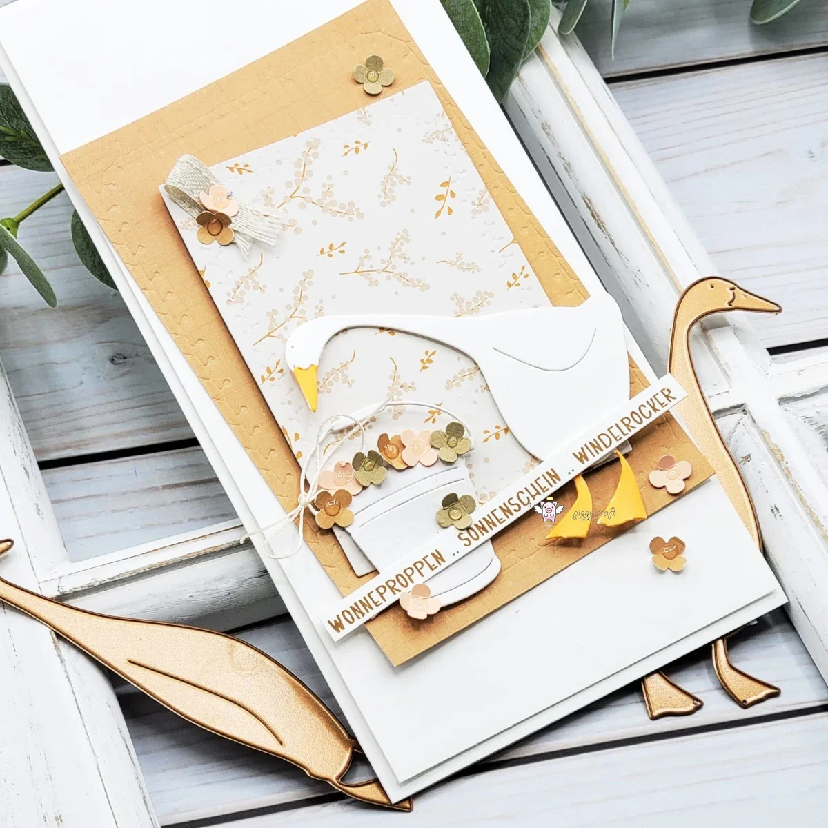 Piggy Craft металлические штампы для резки форма вечеринки шляпа гусь ведро скрапбук