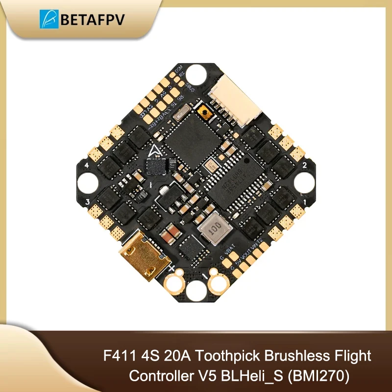 

BETAFPV F411 4S 20A безщеточный Контроллер полета V5 blheli _ s (BMI270)